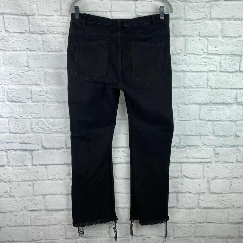 Asos Raw Hem Black Denim Maternity Jeans 6 - Picture 5 of 8